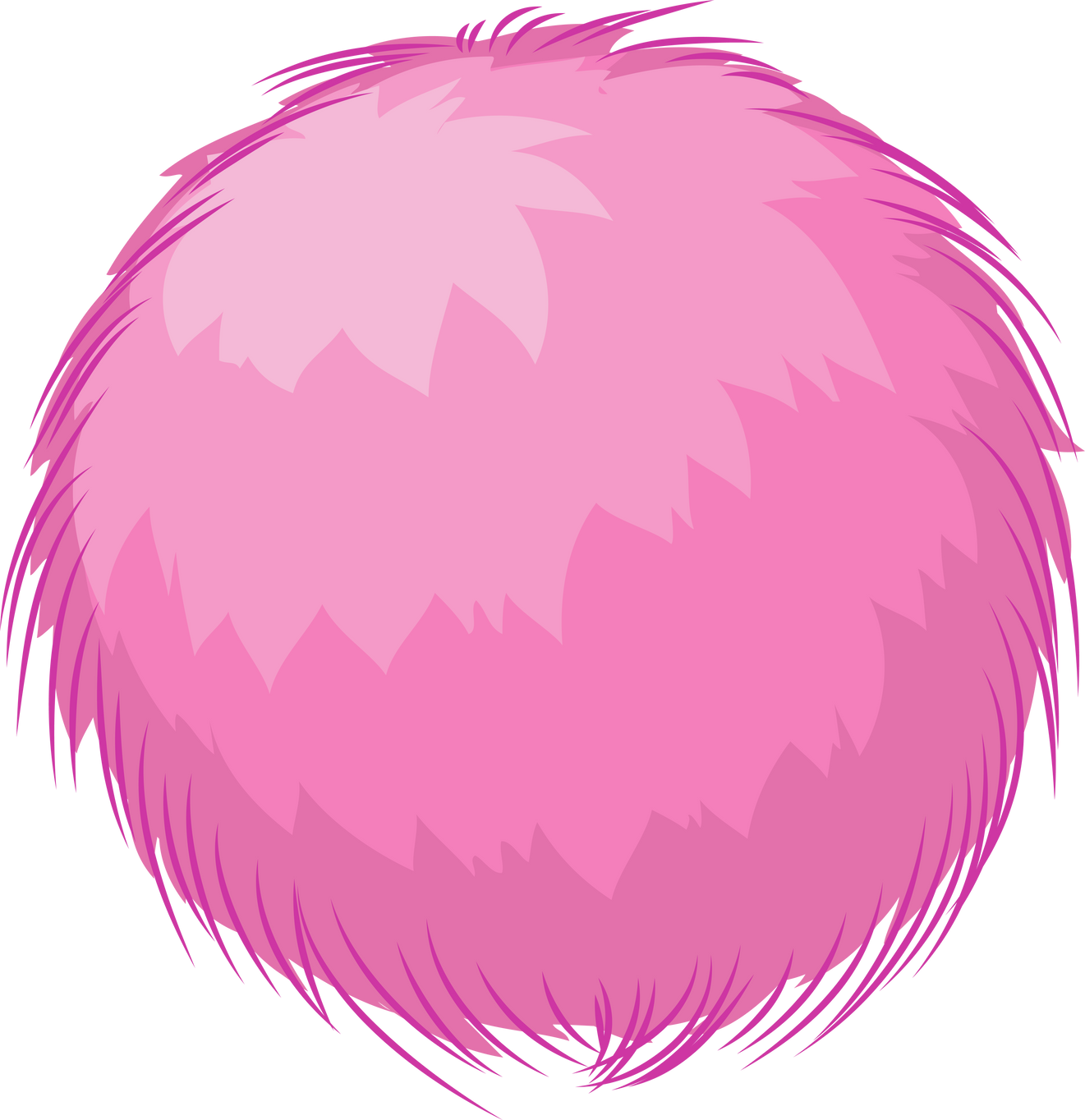 Colorful fluffy pompom fur balls